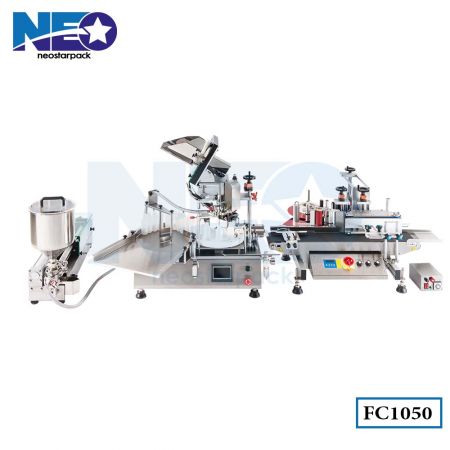 small capacity viscous liquid filling production line, automatic compact filling line